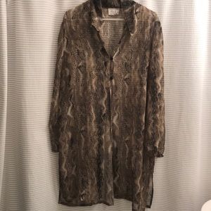 Long sheer blouse